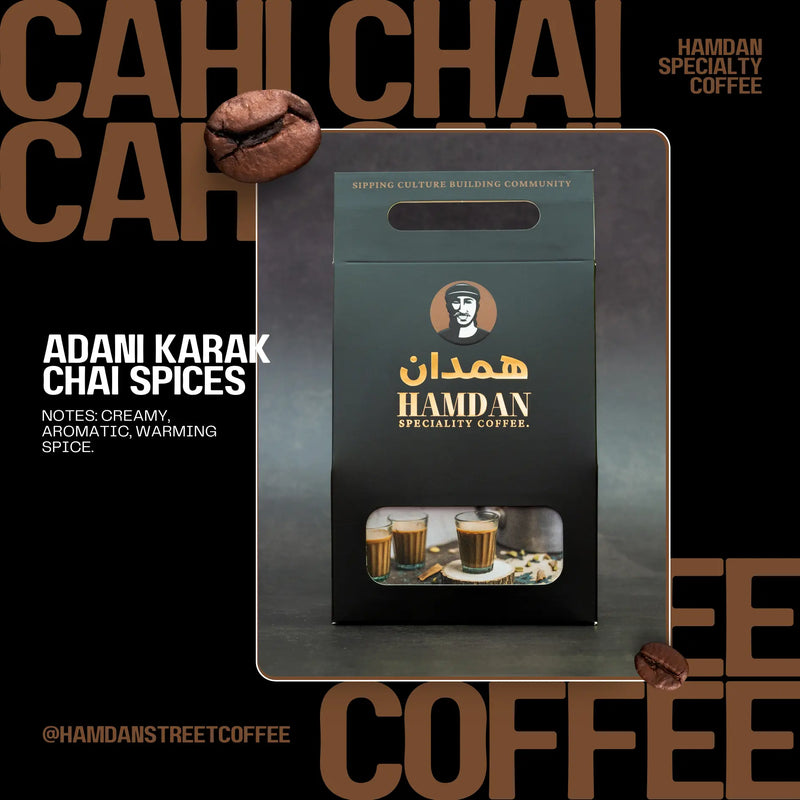 Cup of creamy aromatic Yemeni Karak chai with cardamom saffron cinnamon flavours