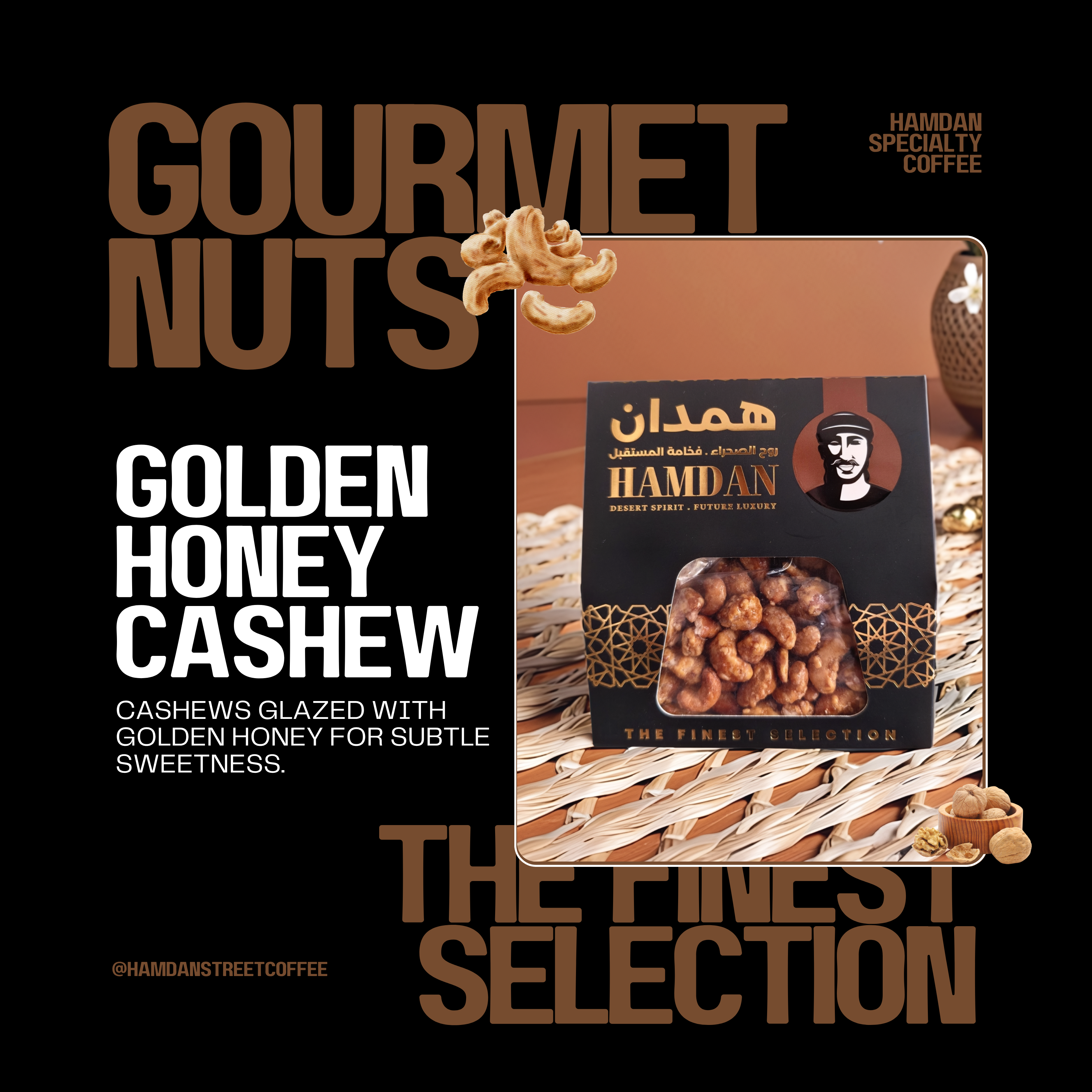 Golden Honey Cashew Hamdan Coffee Nuts