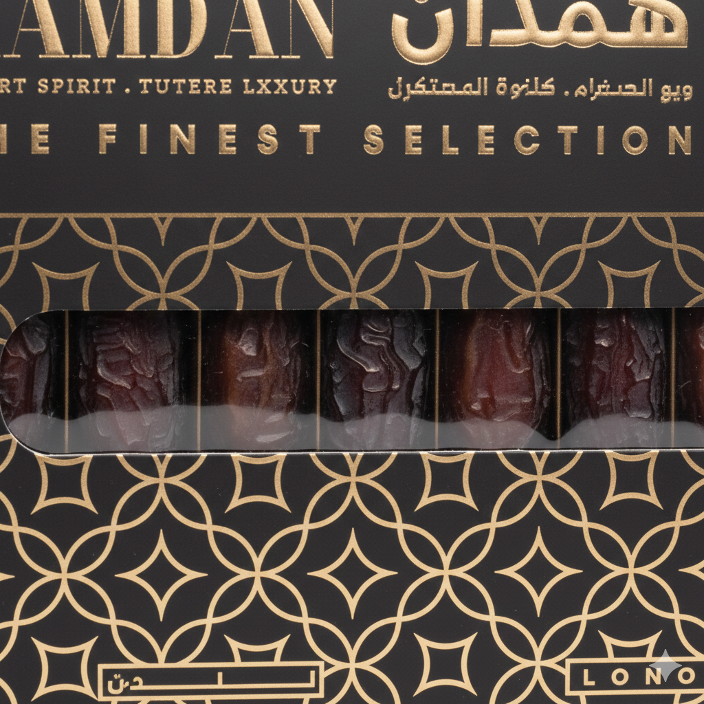 Hamdan select Palestinian Medjool dates, large soft dates with natural sweetness in premium packaging