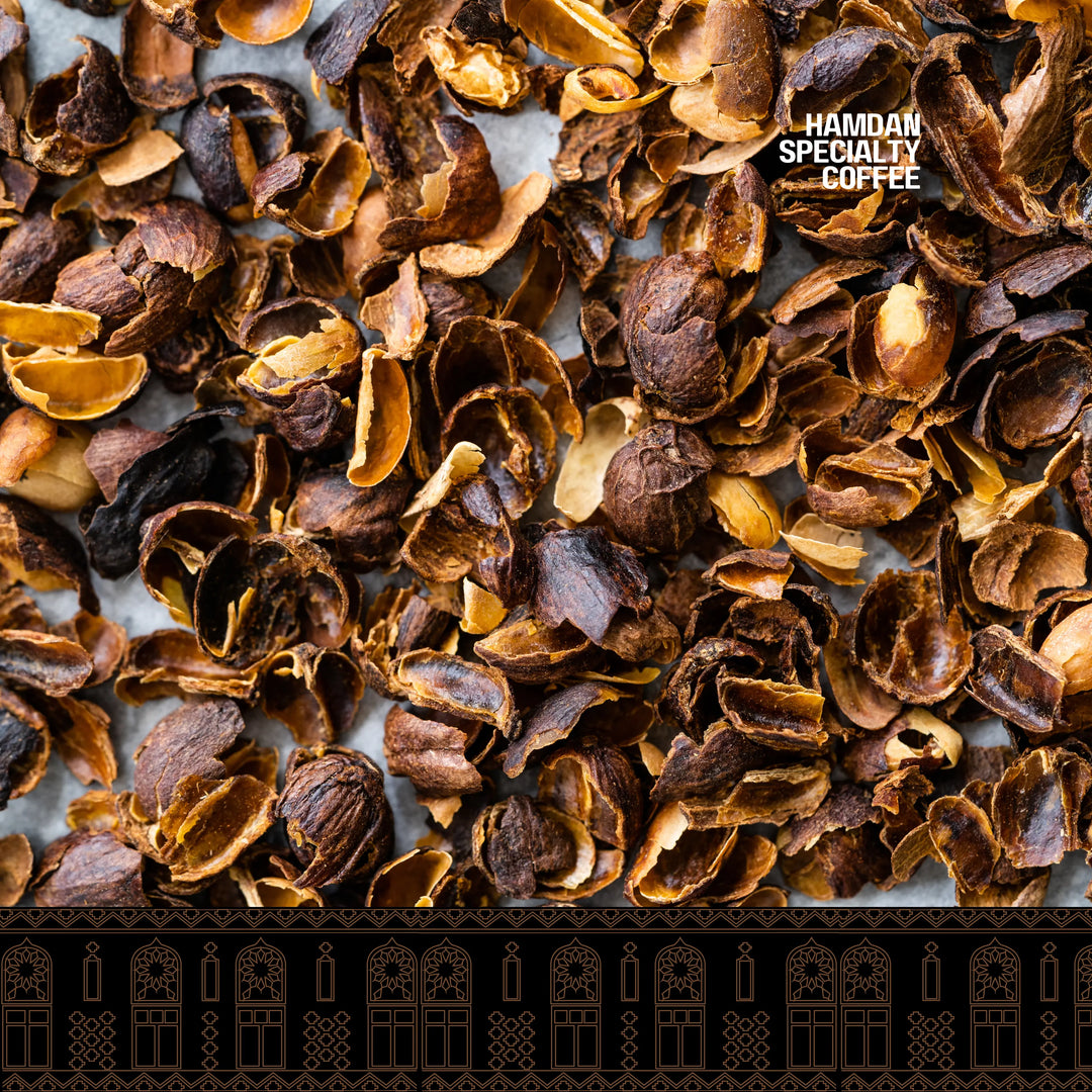 Husk coffee cascara qishr, dried coffee cherry husk herbal tea with fruity ginger sweetness, low caffeine and antioxidants, 200g